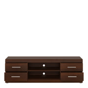 Imperial Wide 4 Drawer TV Cabinet in Dark Mahogany Melamine – image 2