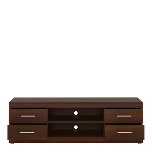 Imperial Wide 4 Drawer TV Cabinet in Dark Mahogany Melamine – image 2