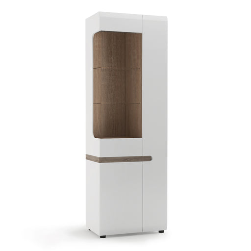 Chelsea Living Tall Glazed Narrow Display Unit (LHD) with a Trim – Right-Hand – image 1