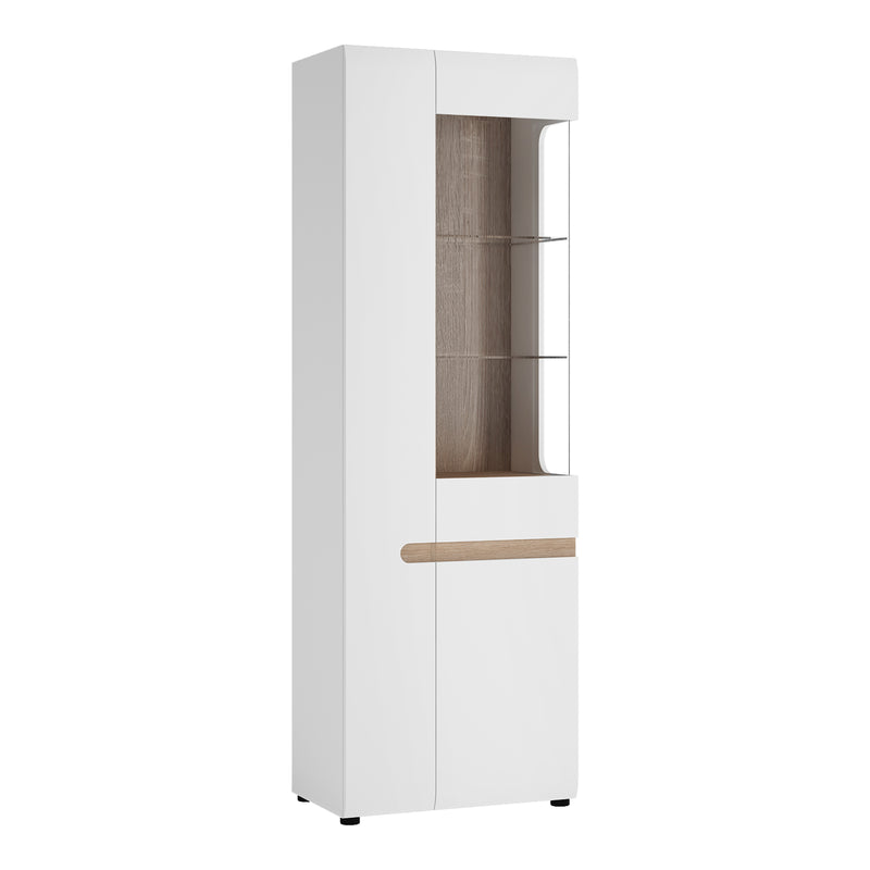 Chelsea Living Tall Glazed Narrow Display Unit (LHD) with a Trim – Left-Hand – image 1