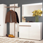 Chelsea Living 1 Drawer 2 Door Sideboard in White with a Truffle Oak Trim – image 3