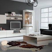 Chelsea Living Small Designer Coffee Table in White with a Truffle Oak Trim – image 4