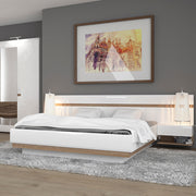 Chelsea Bedroom Bedside Extension for Bed in White with a Truffle Oak Trim – image 3