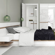 Chelsea Bedroom Bedside Extension for Bed in White with a Truffle Oak Trim – image 4
