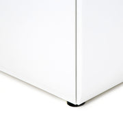 Chelsea Bedroom 2 Drawer Bedside in White with a Truffle Oak Trim – image 4
