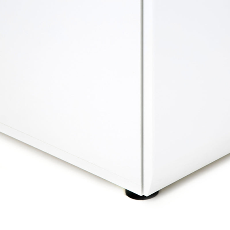 Chelsea Bedroom 2 Drawer Bedside in White with a Truffle Oak Trim – image 4