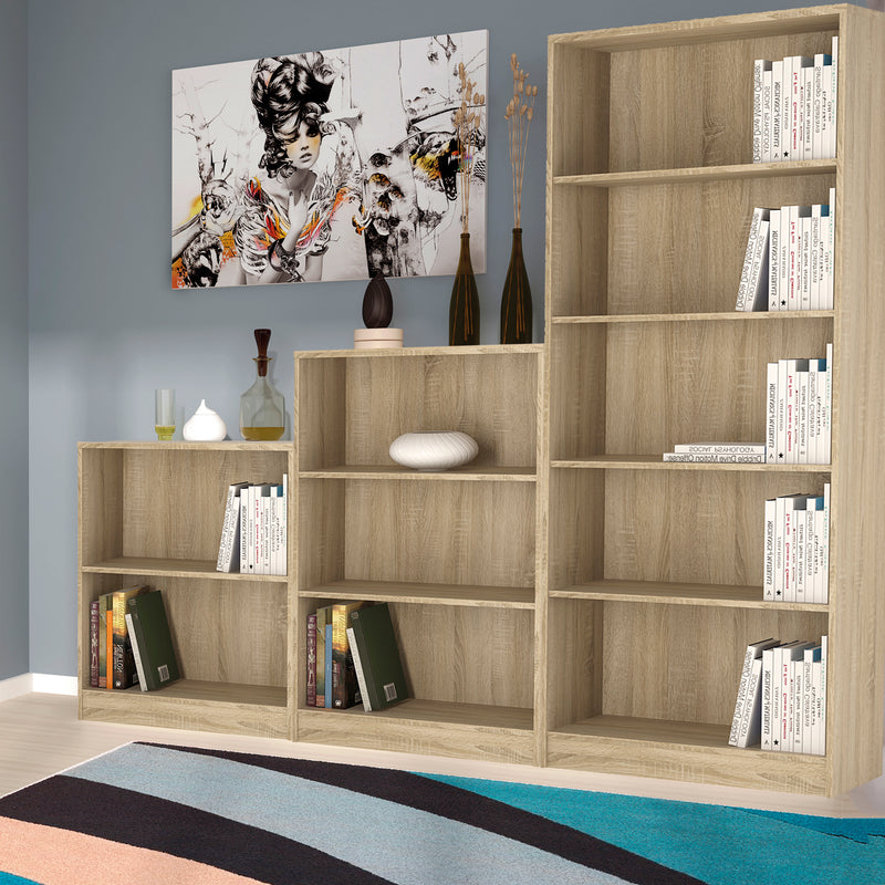 4 You Medium Wide Bookcase in Sonama Oak – image 4