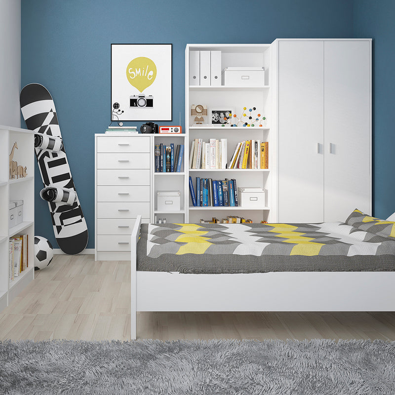 4 You Tall Narrow Bookcase in Pearl White – image 2