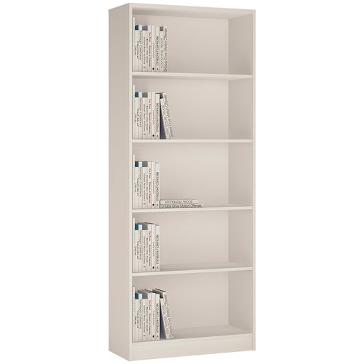 4 You Tall Wide Bookcase – Pearl White – image 1