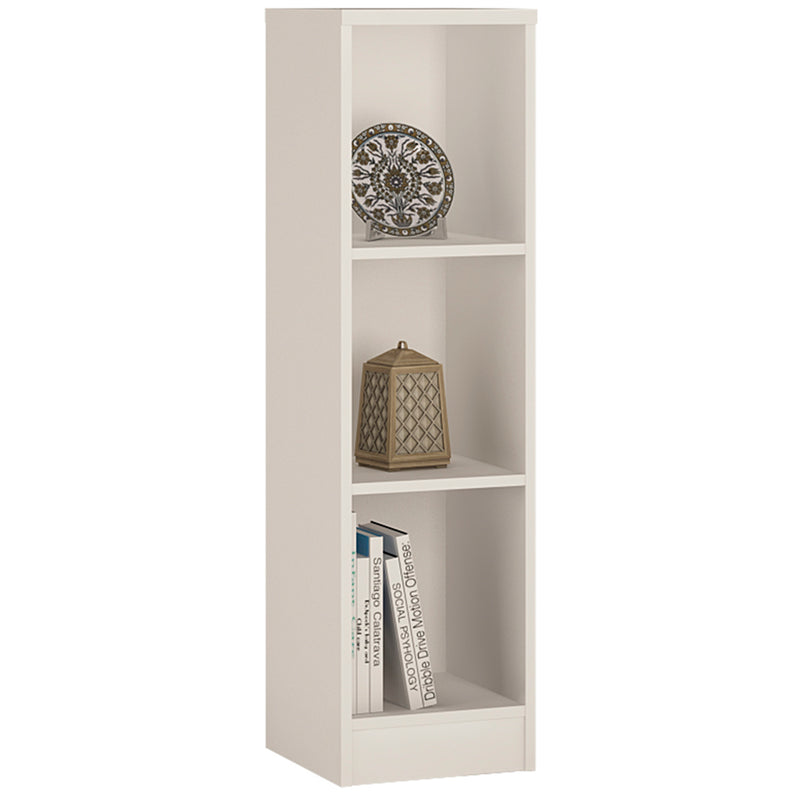 4 You Medium Narrow Bookcase – Pearl White – image 1
