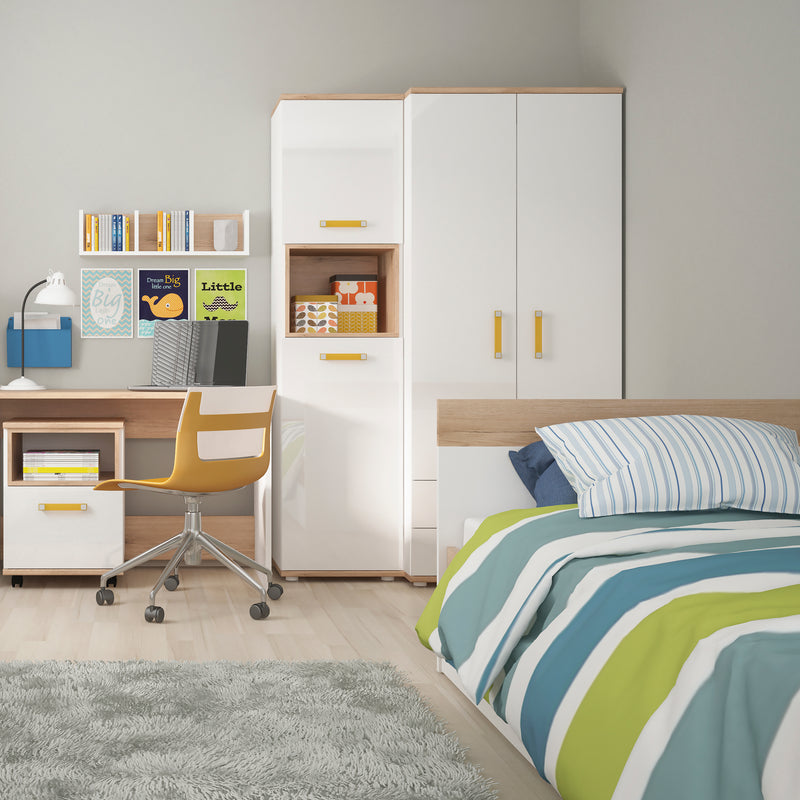4KIDS 1 Drawer Bedside Cabinet – Orange – image 3