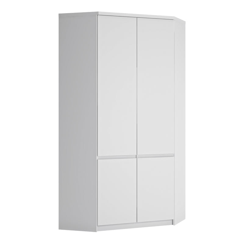 Fribo Corner Wardrobe 2 Door in Alpine White – image 1