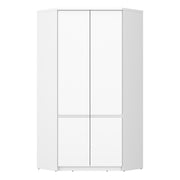 Fribo Corner Wardrobe 2 Door in Alpine White – image 2