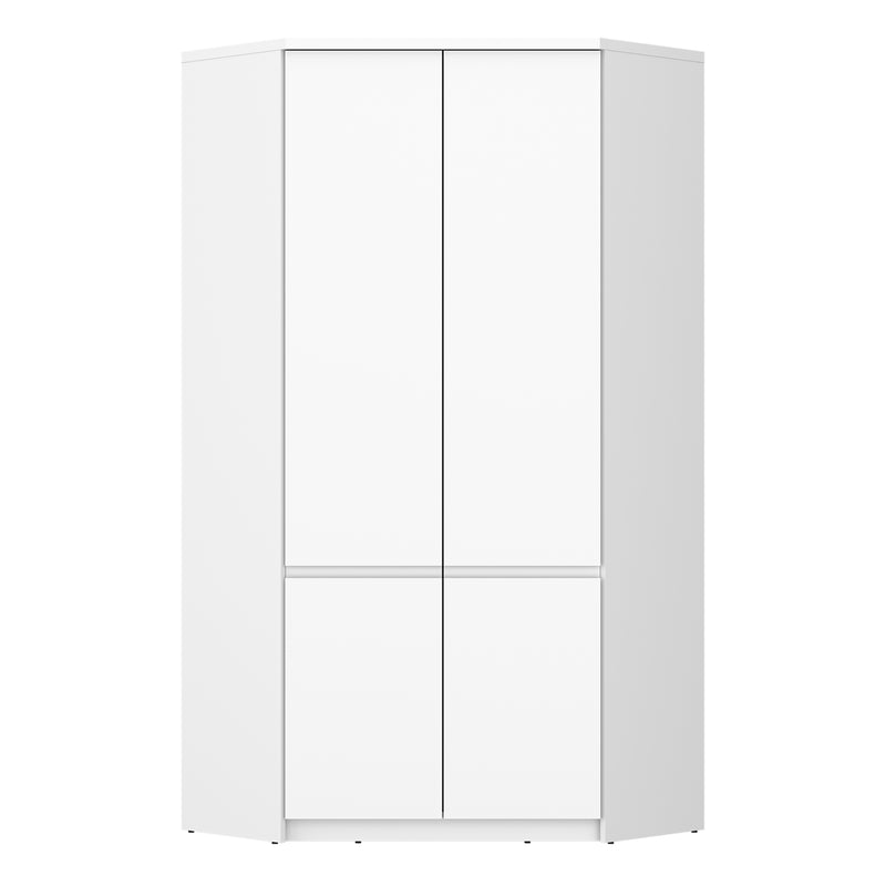 Fribo Corner Wardrobe 2 Door in Alpine White – image 2