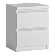 Fribo Bedside Cabinet 2 Drawer in Alpine White – image 1