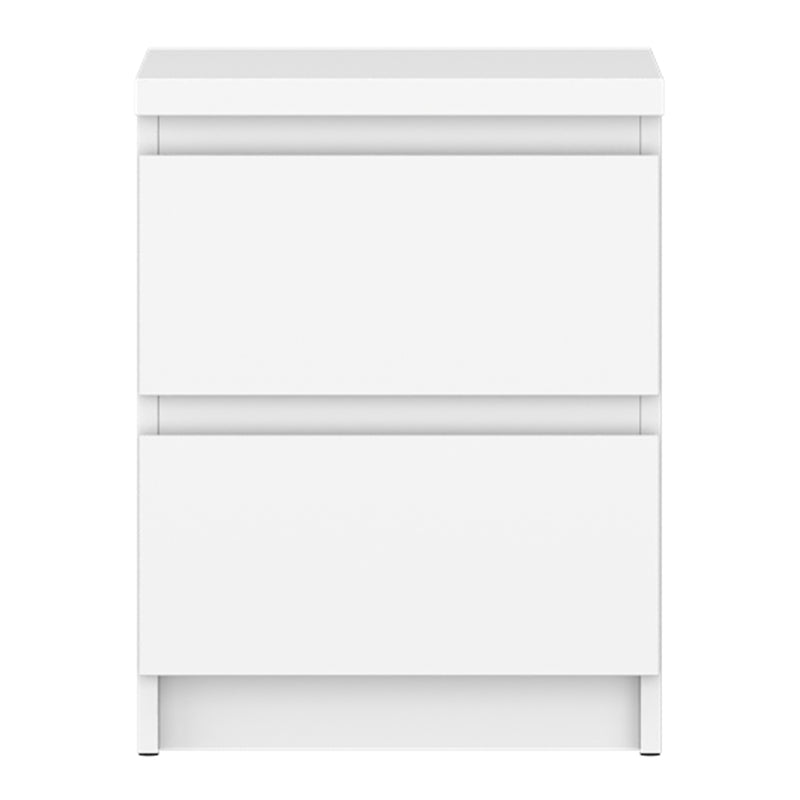 Fribo Bedside Cabinet 2 Drawer in Alpine White – image 2
