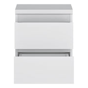 Fribo Bedside Cabinet 2 Drawer in Alpine White – image 3