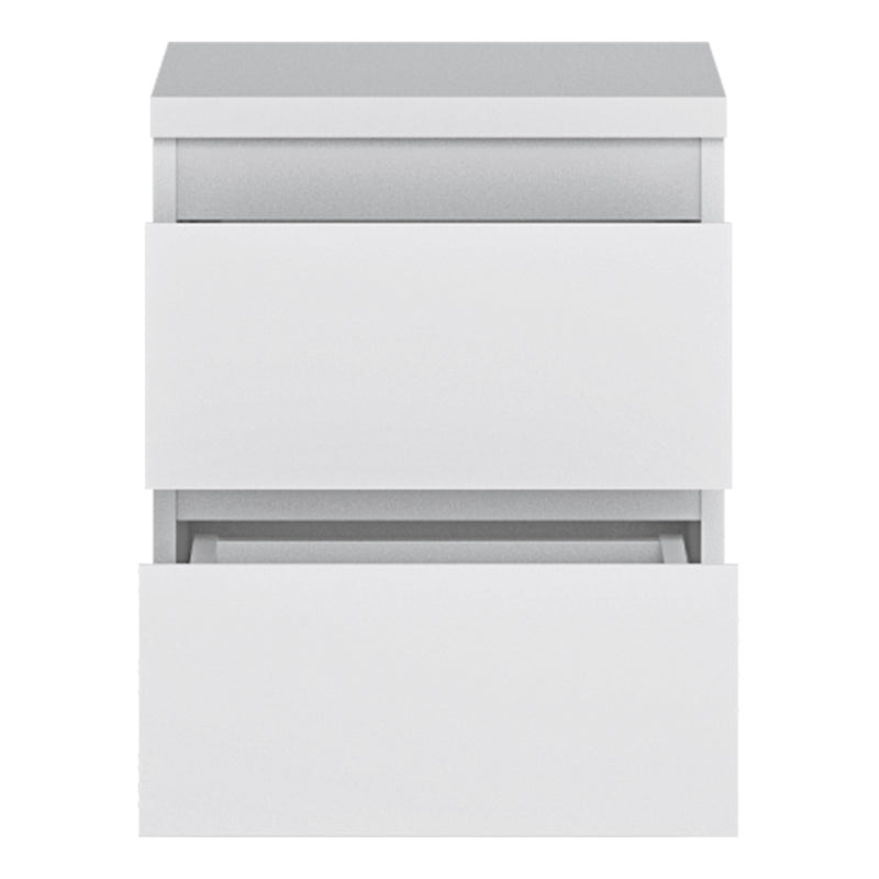 Fribo Bedside Cabinet 2 Drawer in Alpine White – image 3