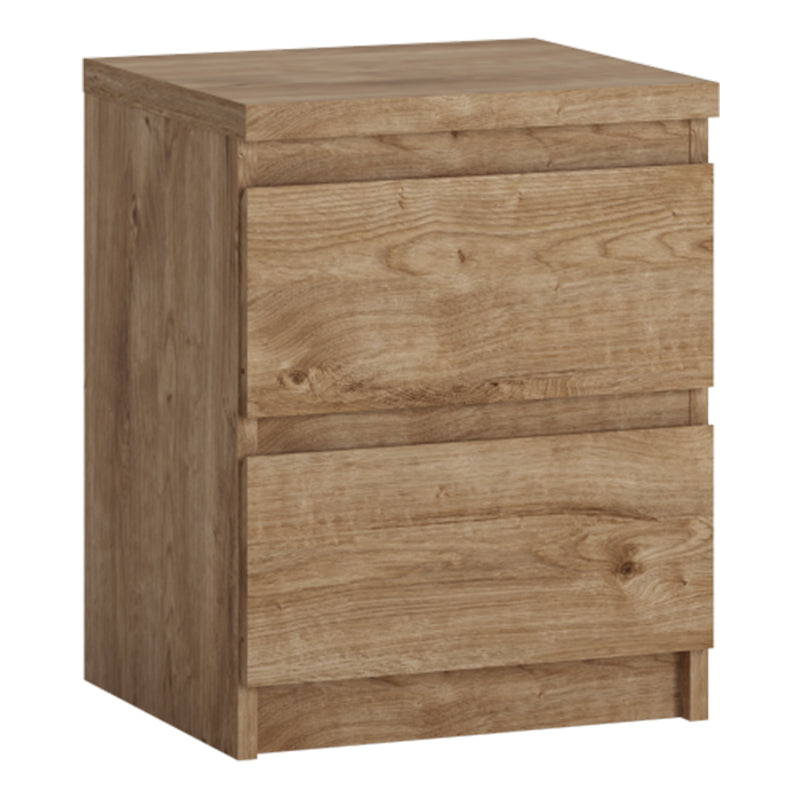 Fribo Bedside Cabinet 2 Drawer in Golden Ribbeck Oak – image 1