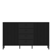 Lusaka Sideboard 2 Door 4 Drawer in Black Graphite – image 2