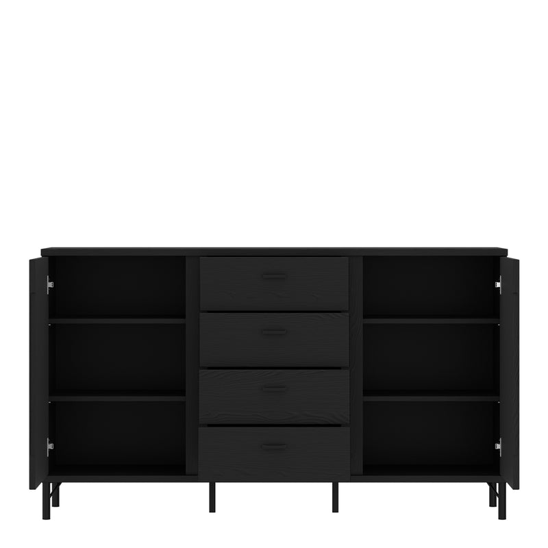 Lusaka Sideboard 2 Door 4 Drawer in Black Graphite – image 3