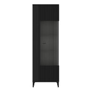 Lusaka Display Cabinet 1 Door in Black Graphite – image 2