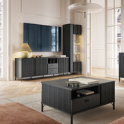 Lusaka Display Cabinet 1 Door in Black Graphite – image 4