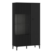 Lusaka Display Cabinet 2 Door in Black Graphite – image 1
