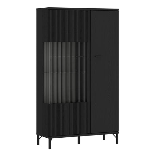 Lusaka Display Cabinet 2 Door in Black Graphite – image 1