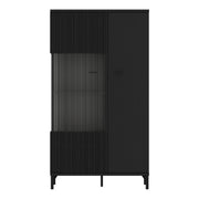 Lusaka Display Cabinet 2 Door in Black Graphite – image 2