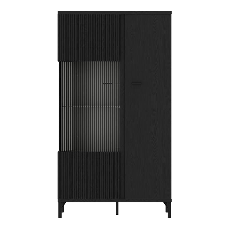 Lusaka Display Cabinet 2 Door in Black Graphite – image 2