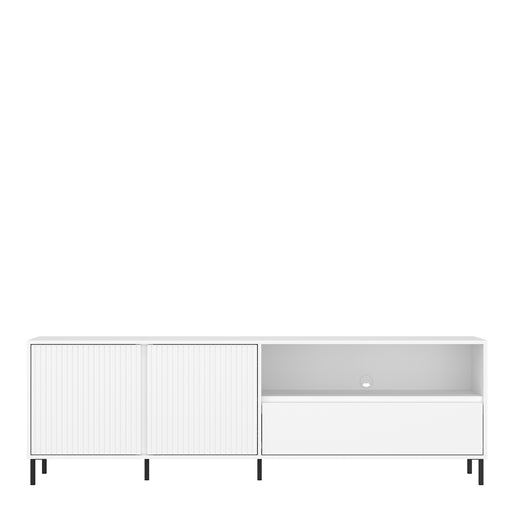 Avenale TV Cabinet 2 Door 1 Drawer in Alpine White High Gloss – image 2