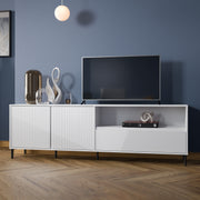 Avenale TV Cabinet 2 Door 1 Drawer in Alpine White High Gloss – image 4