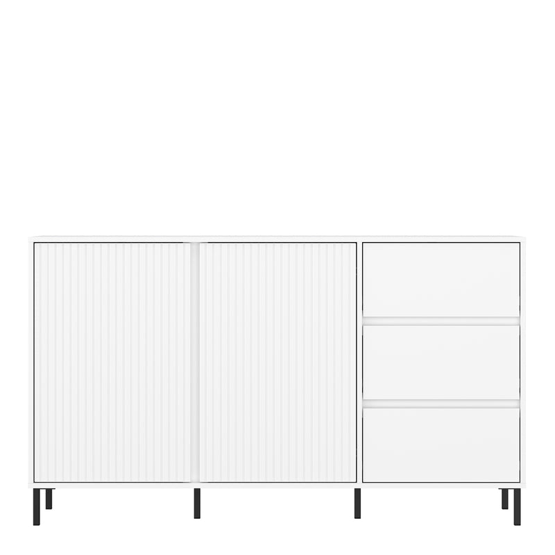 Avenale Sideboard 2 Door 3 Drawer in Alpine White High Gloss – image 2