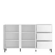 Avenale Sideboard 2 Door 3 Drawer in Alpine White High Gloss – image 3