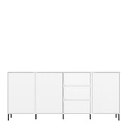 Avenale Sideboard 3 Door 3 Drawer in Alpine White High Gloss – image 2
