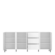 Avenale Sideboard 3 Door 3 Drawer in Alpine White High Gloss – image 3