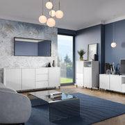 Avenale Sideboard 3 Door 3 Drawer in Alpine White High Gloss – image 7