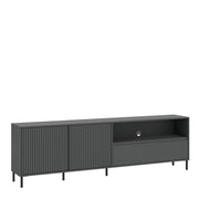Avenale TV Cabinet 2 Door 1 Drawer in Anthracite – image 1