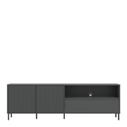Avenale TV Cabinet 2 Door 1 Drawer in Anthracite – image 2