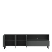 Avenale TV Cabinet 2 Door 1 Drawer in Anthracite – image 3