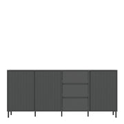 Avenale Sideboard 3 Door 3 Drawer in Anthracite – image 2