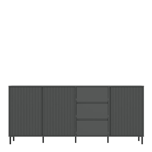 Avenale Sideboard 3 Door 3 Drawer in Anthracite – image 2