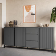 Avenale Sideboard 3 Door 3 Drawer in Anthracite – image 4