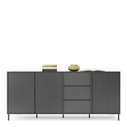 Avenale Sideboard 3 Door 3 Drawer in Anthracite – image 6