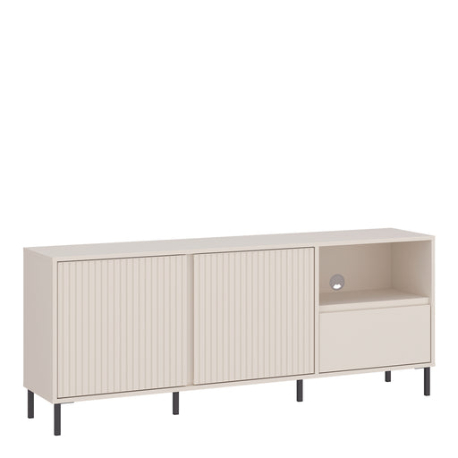 Avenale Wide TV Cabinet 2 Door 1 Drawer in Cashmere – image 1