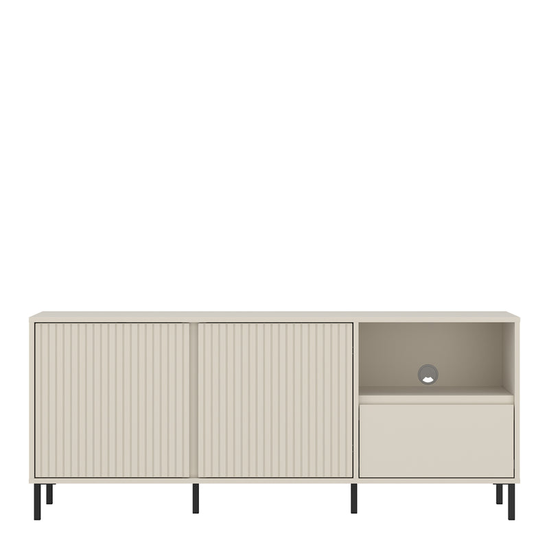 Avenale Wide TV Cabinet 2 Door 1 Drawer in Cashmere – image 2