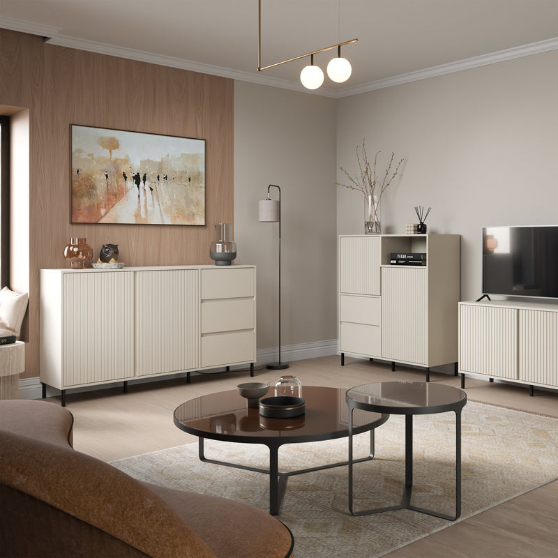Avenale Sideboard 2 Door 3 Drawer in Cashmere – image 5
