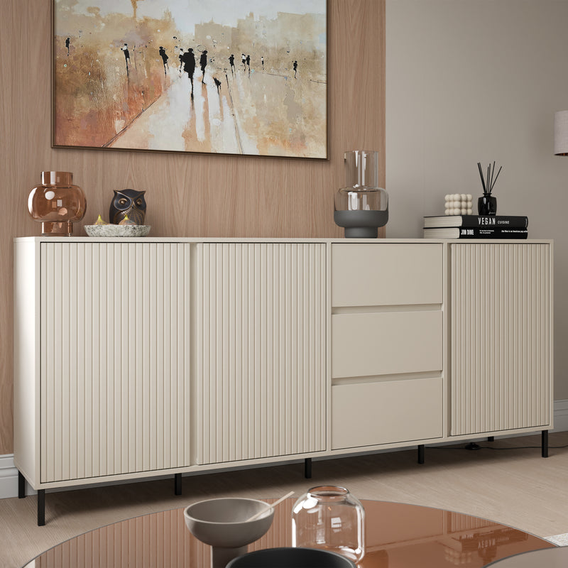 Avenale Sideboard 3 Door 3 Drawer in Cashmere – image 4