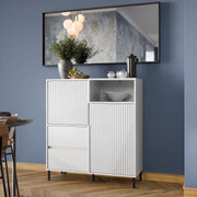 Avenale Sideboard 2 Door 2 Drawer in Alpine White High Gloss – image 4